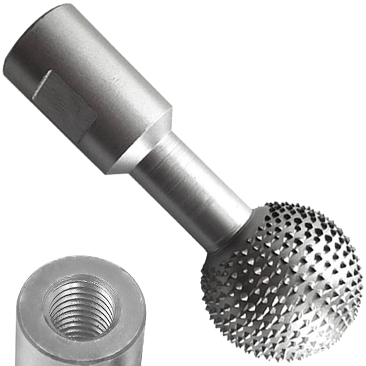 Spherical Steel Rotary File,Sphere Rotary Burr,Rotary Grinding Head Engraving Woodworking Hand Tool,Replacement Parts for Angle Grinder Drilling Bits 