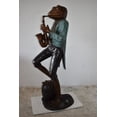 thumbnail image 5 of Nifao Frog Playing Saxophone Gracefully Bronze Statue – Garden Outdoor Decor Sculpture, 22"L x 20"W x 65"H, 5 of 10