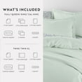 thumbnail image 2 of Noble Linens 8 Piece Solid Duvet Bundle in Mint, Full, 2 of 5