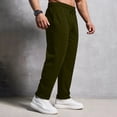 thumbnail image 6 of Men's Lightweight Sweatpants Cotton Yoga Pants Baggy Sweat Drawstring Elastic Waist Pants Open Bottom Lounge Jogger Sweatpants with Pockets Black M, 6 of 6