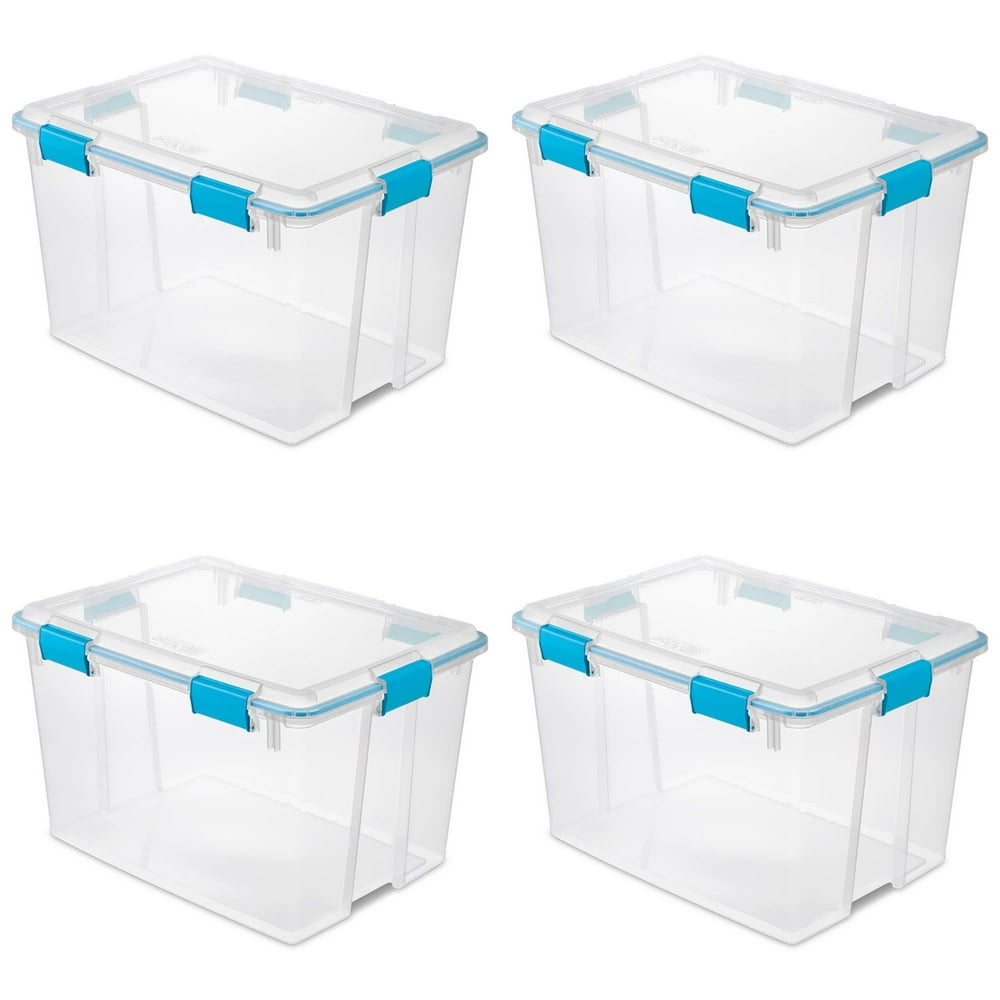Sterilite 80 Quart Plastic Home Storage Gasket Box