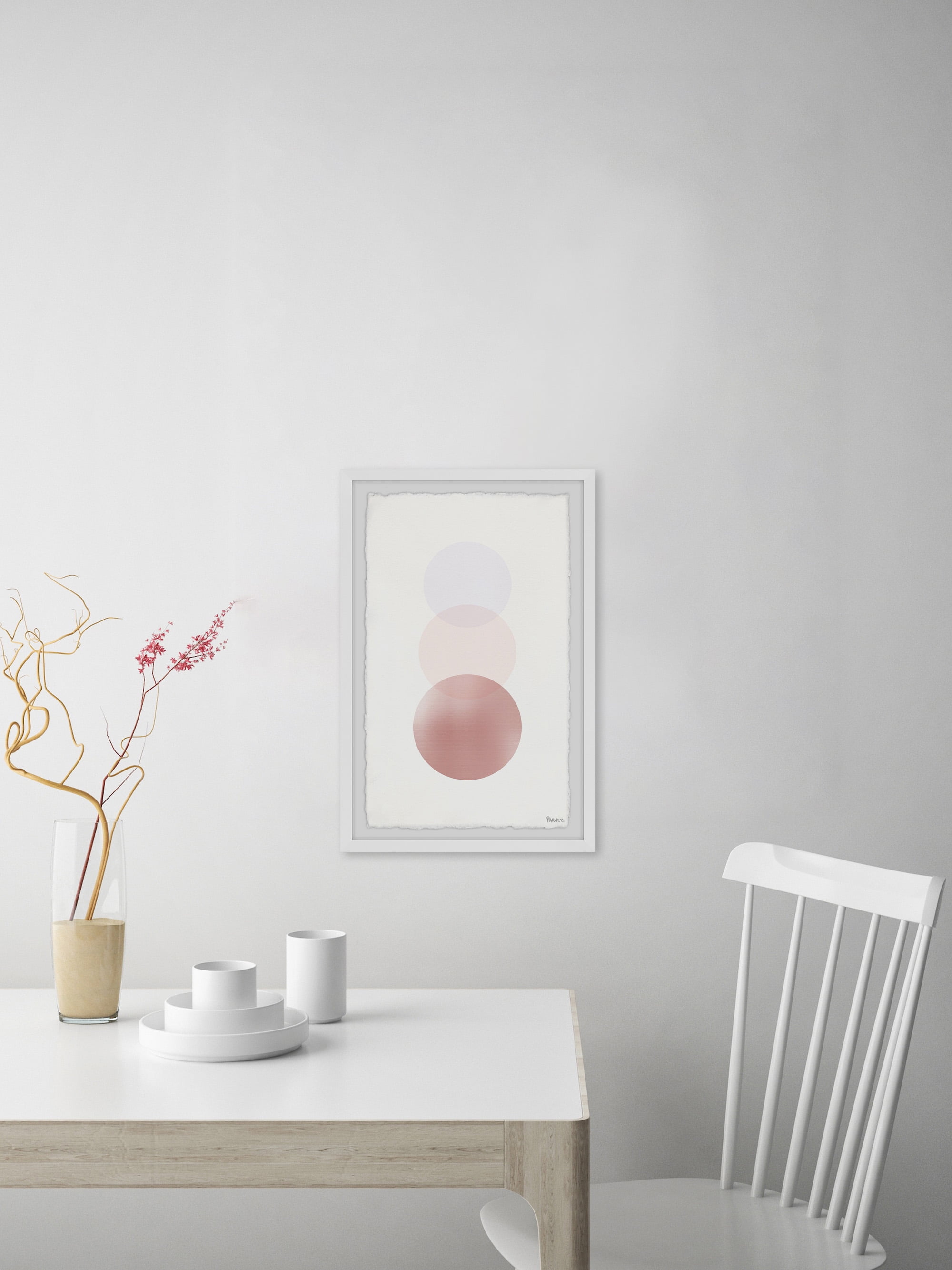 Parvez Taj "Pink Ombre" Framed Painting Print