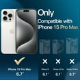 thumbnail image 2 of JETech 5 in 1 Case for iPhone 15 Pro Max 6.7-Inch with 2-Pack Each Tempered Glass Screen Protector and Camera Lens Protector, Non-Yellowing Shockproof Bumper Phone Cover (Clear), 2 of 7