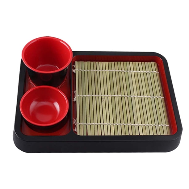 Platos de soba, bandeja práctica para aperitivos, plato de sushi para el hogar, cocina y restaurante. Cuadrado