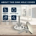 thumbnail image 2 of Kitchen Sink Hole Covers, 3Pcs - Zinc Alloy Faucet Hole Cover, Soap Dispenser Hole Cover for Sink (Nickel), 2 of 6