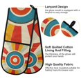thumbnail image 2 of Yayeee Double Oven Mitt Kitchen Heat Resistant Baking 35" x7" Quilted Glove, Colorful Circles, 2 of 6