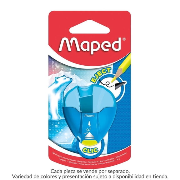Sacapuntas Maped Igloo Eject 1 Orificio Varios Colores 1 pza