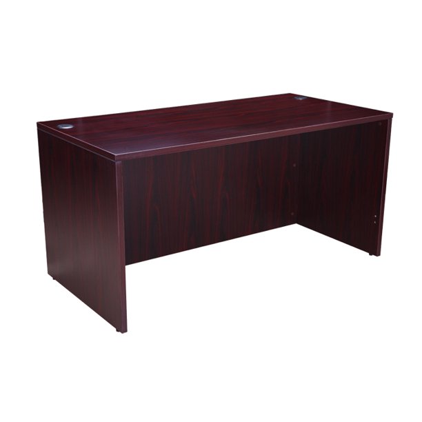 Boss Office Products Mahogany 60 inch Desk Shell - Walmart.com ...