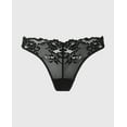 thumbnail image 4 of Bumless Bikini with Romantic Lace in Tuxedo Black, 4 of 5