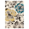 thumbnail image 1 of Modern Floral Area Rugs 6' 6" x 9' Cream, 1 of 2