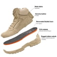 thumbnail image 4 of Bota táctica militar NORTIV 8 con cremallera lateral de cuero, talla 10.5, 4 of 7