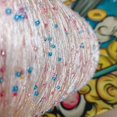 thumbnail image 3 of Colorful Bead Polyester Blended Yarn Grain Glass Ball Sweater Knitting Versatile Crochet  DIY Hand Knitting Weaving Fine Thread, 3 of 7