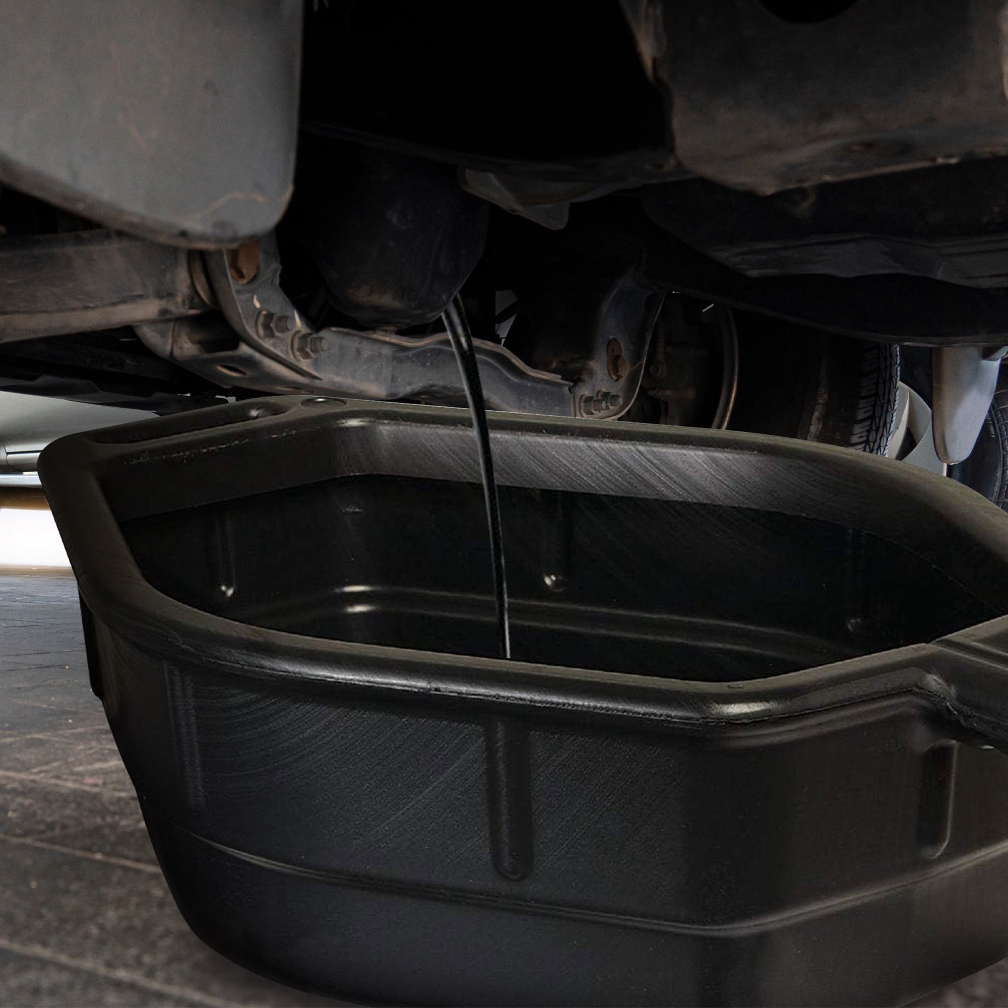 Midwest Can 5 Gallon Large Open Top Drain Pan w/ Back Handle & Front Spout