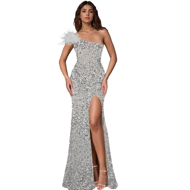 Vestido Nagfar ajustado con lentejuelas y purpurina para mujer