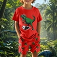 thumbnail image 2 of Kids Satin Pajamas For Boy Animal Button Down Homewear Set Casual Pajamas Set Girl Pjs Size 6-7 Years Cute&nbsp;Boy Girl&nbsp;Clothing, 2 of 9