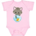 thumbnail image 3 of Inktastic Cute Cat, Little Cat, Kitty, Kitten, Fish Bowl Girls Baby Bodysuit, 3 of 5