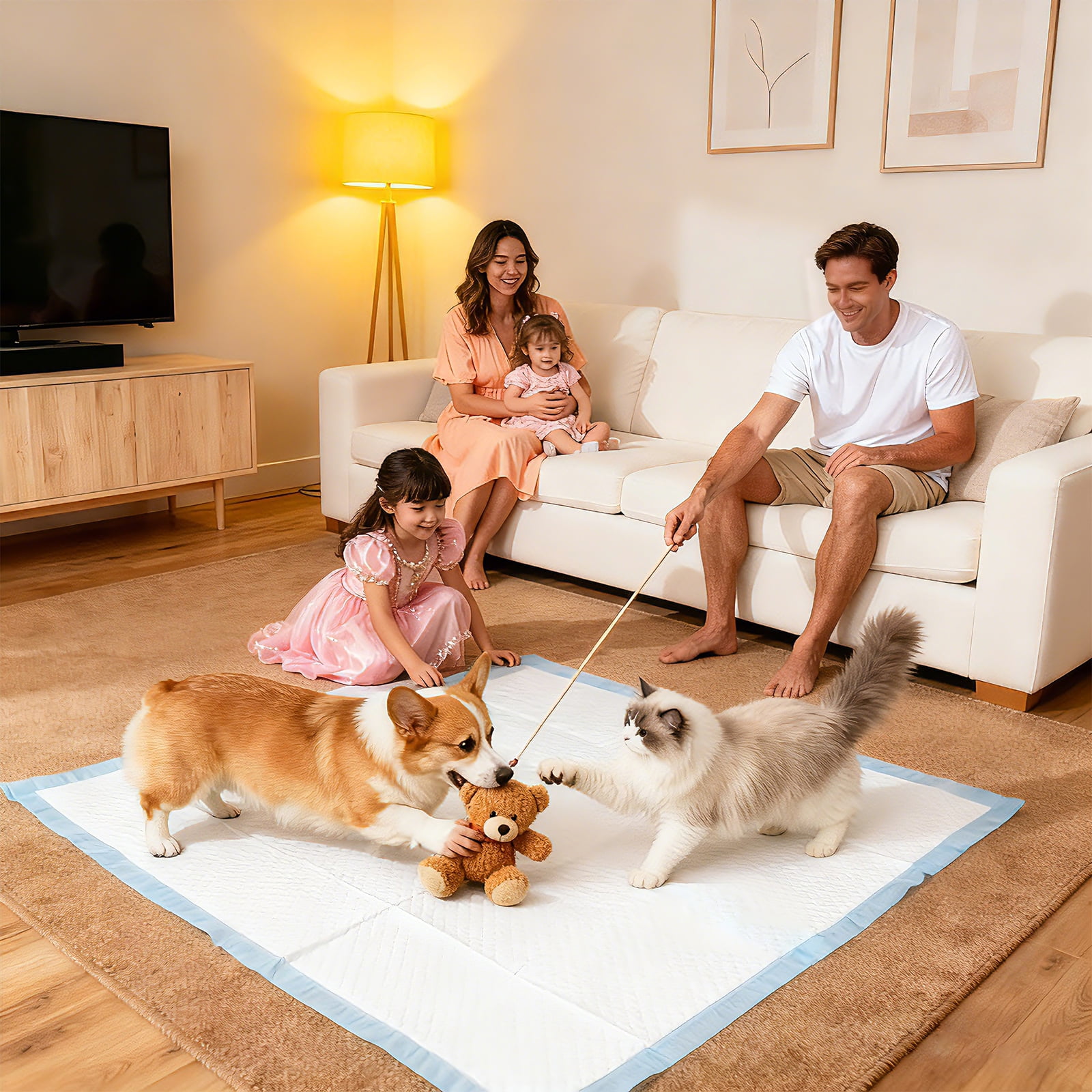 BIGGMED Dog Pee Pads Extra Large 28"x30", 50 Count Puppy PadsXL, Potty Pads for Dogs, Super Absorbent & Leak-Proof, Disposable Training Pads for Puppies, Doggie Pads