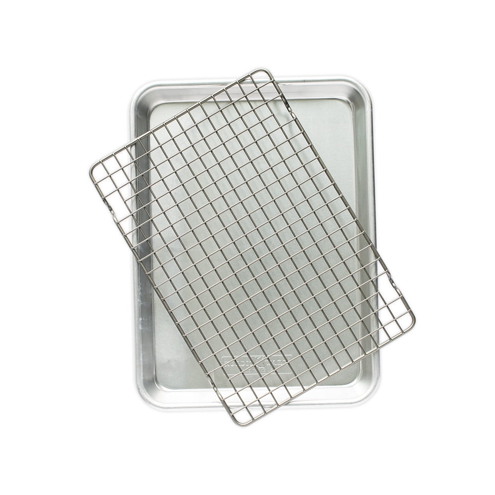 (2 pack) Nordic Ware Naturals Quarter Sheet Pan with Oven-Safe Nonstick Grid - Thumbnail 4