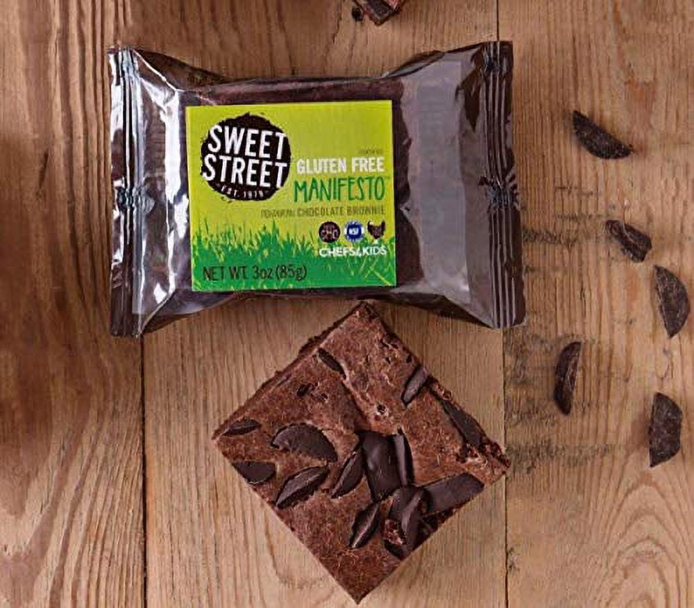 Sweet Street Individually Wrapped Gluten Free Honduran Chocolate Manifesto Brownie (8 Count)
