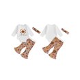 GOODLUCKY Baby Girl Thanksgiving Outfits Turkey Print Romper Pants