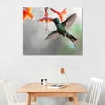 thumbnail image 3 of Nawypu  Canvas Wall Art Hummingbird with Flowers Painting Black and White Birds Picture Prints Modern Artwork for Home Bedroom Bathroom Wall Decor Framed Stretched, 3 of 5