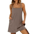 thumbnail image 1 of Robe Athlétique, Fadeal Robe de Tennis pour Femmes 2025 Tendance Été Décontractée Ample Robe de Sport en Shorts Robe Athlétique pour Femmes Marron P, 1 of 4