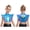 Blue, variant on Girls Ruffle Layered Crop Tops Metallic Hip Hop Dance Shirts Raves Festivals Party Dancing Cami Vest Hot Pink 8