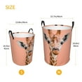 thumbnail image 3 of Giraffe Pink Laundry Hamper Medium Storage Basket/Toy Organizer/Dirty Clothes Bucket, 3 of 5