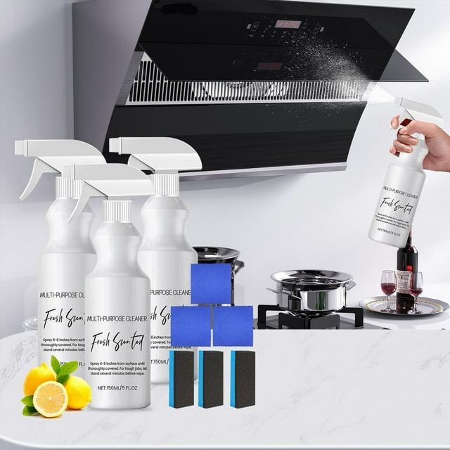 Limpiador doméstico multiusos | Spray multiusos para superficies de cocina y baño | Limpieza profunda | Uso suave y manos libres | Multi-Escena | Botella de 150 ml | Solución de limpieza de pisos