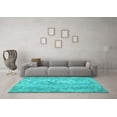 thumbnail image 3 of Ahgly Company Indoor Rectangle Persian Turquoise Blue Bohemian Area Rugs, 2' x 4', 3 of 4