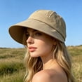 thumbnail image 6 of Sun Hat,Wide Brim Foldable Breathable Bucket Visor Cap With Uv Protection for Adult Outdoor Travel Beach Daily Casual Sun Block and All Match Outfit Accessory(Beige), 6 of 9