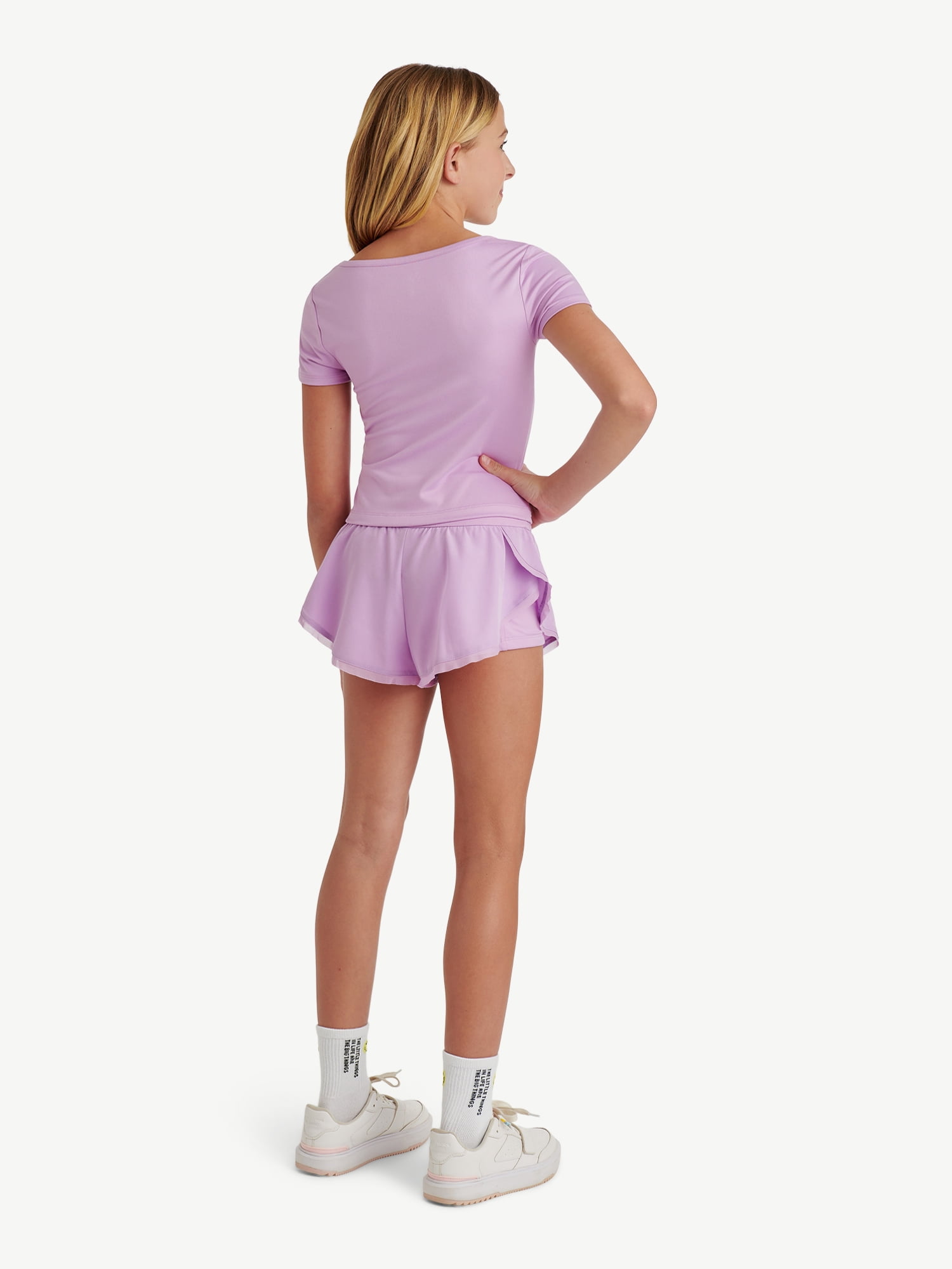 Justice Girls Mesh Hem Tulip Short Set, Sizes XS - XLP