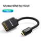 thumbnail image 3 of Adaptador compatible con Micro HDMI a HDMI de UGREEN 4K/60Hz 3D para GoPro Hero 7 Raspberry Pi 4 Sony Nikon Cable trenzado 4K, 3 of 5