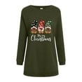 thumbnail image 6 of felwors Womens sweatshirt , Christmas Loose Casual Gift Tunic Tops, Long Sleeve T-Shirt Dress for Women Dark Green, L, 6 of 7