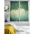 thumbnail image 2 of Green Starry Sky Sheer Curtains for Living Room Bedroom Modern Abstract Clouds Night Scenery Sheer Curtains 72 Inch Long 2 Panels Set Light Filtering Curtain Window Treatments Drapes for Dining Room, 2 of 6