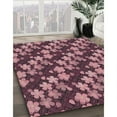 thumbnail image 2 of Ahgly Company Indoor Square Patterned Blush Red Pink Novelty Area Rugs, 4' Square, 2 of 6