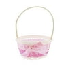 AkoaDa Beautiful Bow Storage Basket Mini Rattan Bamboo Woven Basket with Handle Gift Basket Home Decoration(Pink)