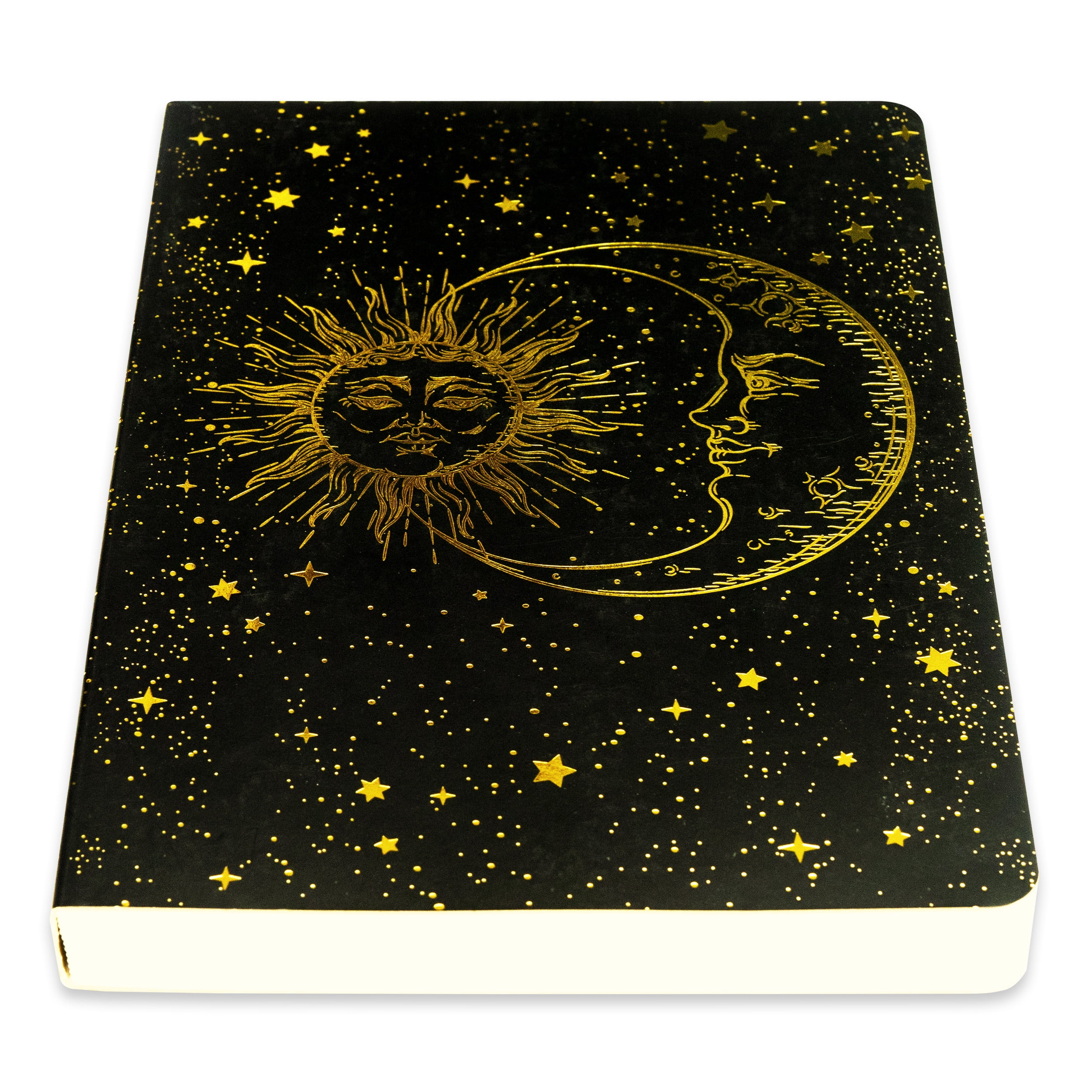 Piccadilly Sun, Moon & Stars Lined Flatline Journal, Flexi Cardstock Cover with Printed Design
