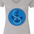 thumbnail image 4 of Inktastic Nautical Anchor Sailing Women's V-Neck T-Shirt, 4 of 5