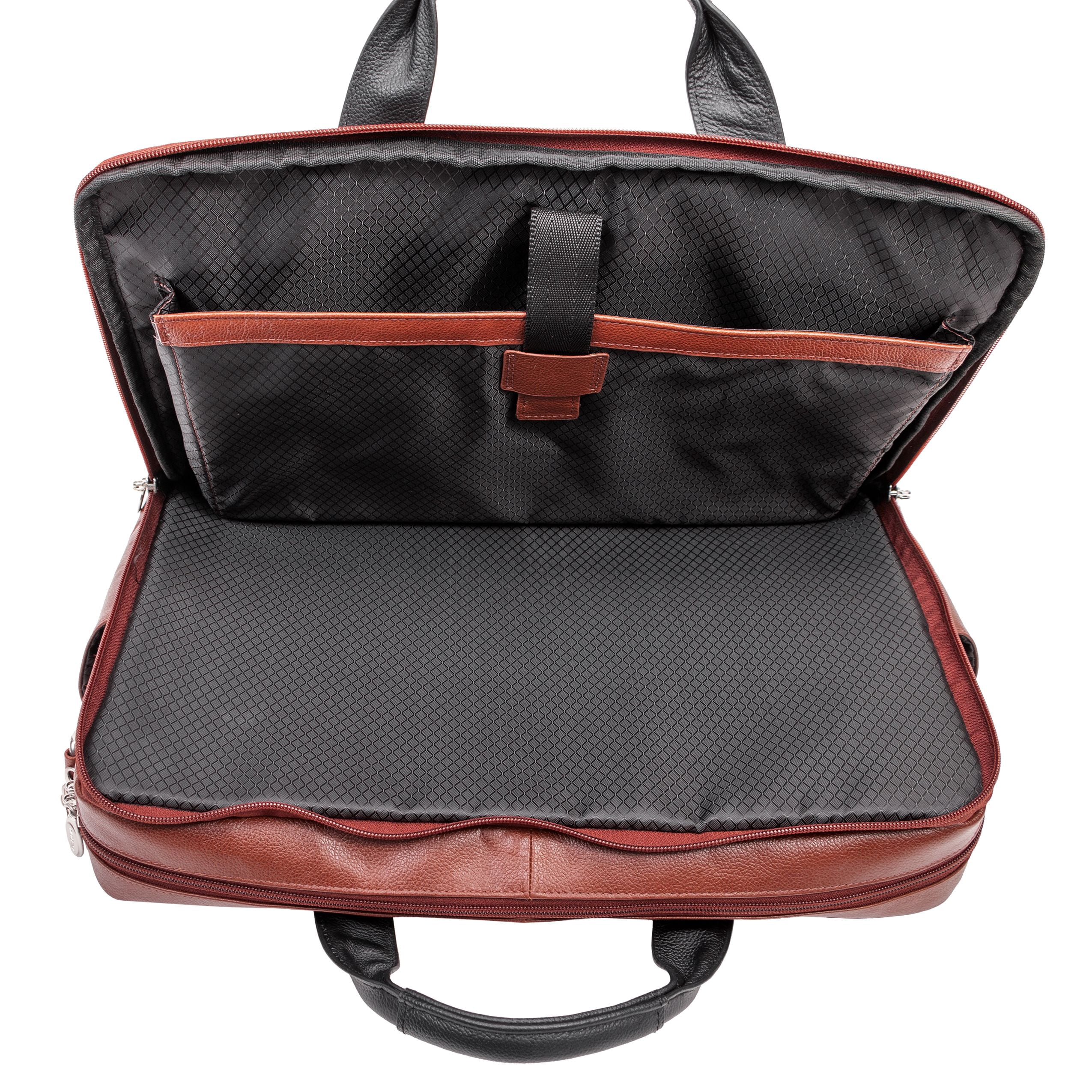 SOUTHPORT | 17” Leather Two-Tone Laptop Briefcase
