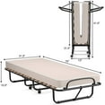 GOFLAME Rollaway Beds with Memory Foam Mattress, Folding Bed Cot Size