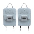 thumbnail image 1 of Shisuyan Back Seat Hanging Storage Light Grey Felt 2Pcs 21.7X15.7In, 1 of 9