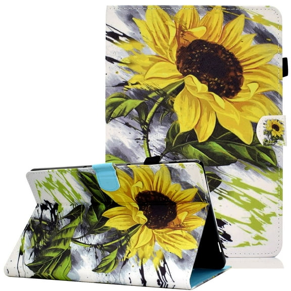 Allytech Flip Case for Kindle Paperwhite 2021(11th Gen, 6.8"), Signature Edition 2021 Case with Pen Holder, Book Style Stand Auto Sleep Cover with Card Slots for Paperwhite 11th Gen 2021, Sunflower