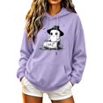 thumbnail image 4 of Craaazy Halloween Fall Pumpkin Graphic Hoodie Tops for Women Regular Fit Solid Color Hood Neck Pullover Long Sleeve Pumpkin Print Front Pocket Fall Winter Daily Casual Outfit, 4 of 6