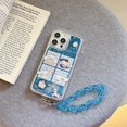 thumbnail image 3 of Samsung S23 S22 S21 S20 Note 20 Plus Ultra 10 A20S A10S M10 M31S M30S M21 M30 A10 5G S10 FE 5G Plaid Sanrio Doll Big Ear Dog Colorful Quicksand Crystal Bracelet Case, 3 of 3