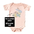 thumbnail image 2 of Ink Printed Image NOT a Quilt Patch - Easter Floral Bunny Faux Patchwork Baby Bodysuit Mauve Bodysuit 12 Months, 2 of 7