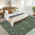 thumbnail image 2 of HOMERRY Washable Area Rug 6' x 9' Vintage Floral Area Rug for Living Room Bedroom Non-Slip Accent Rug, Green, 2 of 7