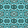 thumbnail image 1 of Ahgly Company Indoor Square Patterned Deep-Sea Green Area Rugs, 7' Square, 1 of 6