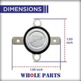 thumbnail image 2 of Whole Parts High Limit Switch Part # PJ030022 - Replacement & Compatible With Some Viking Ovens and Ranges, 2 of 7