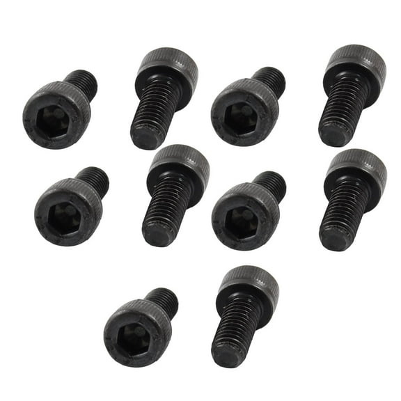 Unique Bargains M5X12mm Carbon Steel Hex Socket Head Cap Screws 10Pcs